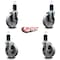 Service Caster 5'' Semi Steel Wheel Swivel 1-5/8'' Expanding Stem Caster Set 2 Brakes, 4PK SCC-EX20S515-SSR-2-TLB-2-158 - alternate 2